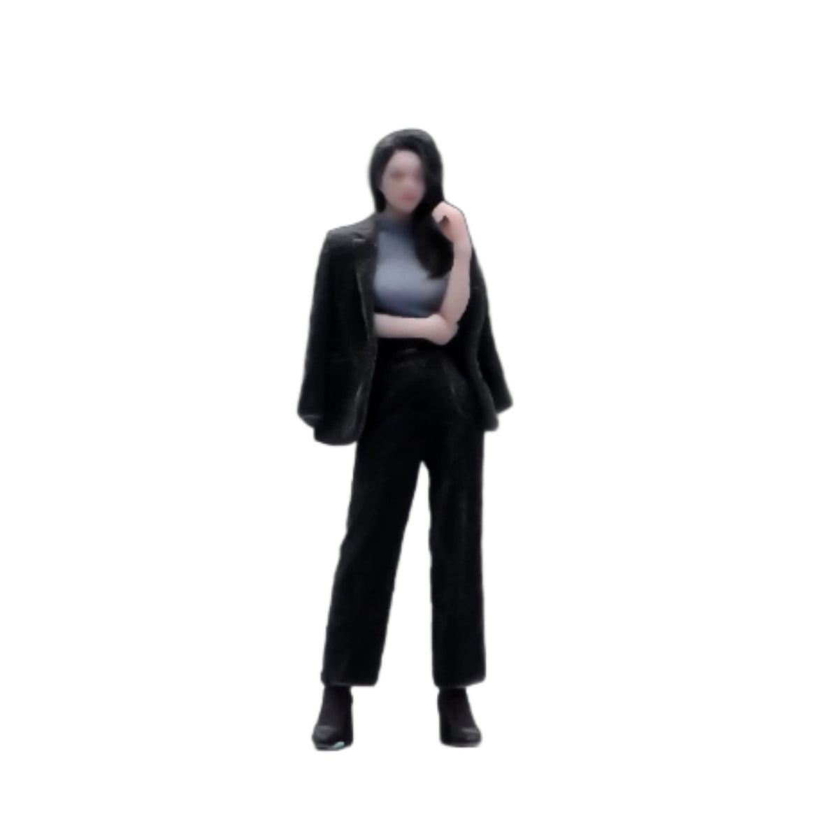 Artisanal Resin Figurine Colored Miniature Woman Figurine Small