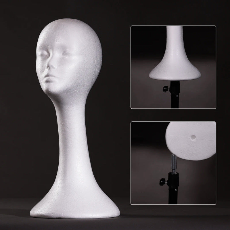 Tall Foam Mannequin Head for Wigs and Hats