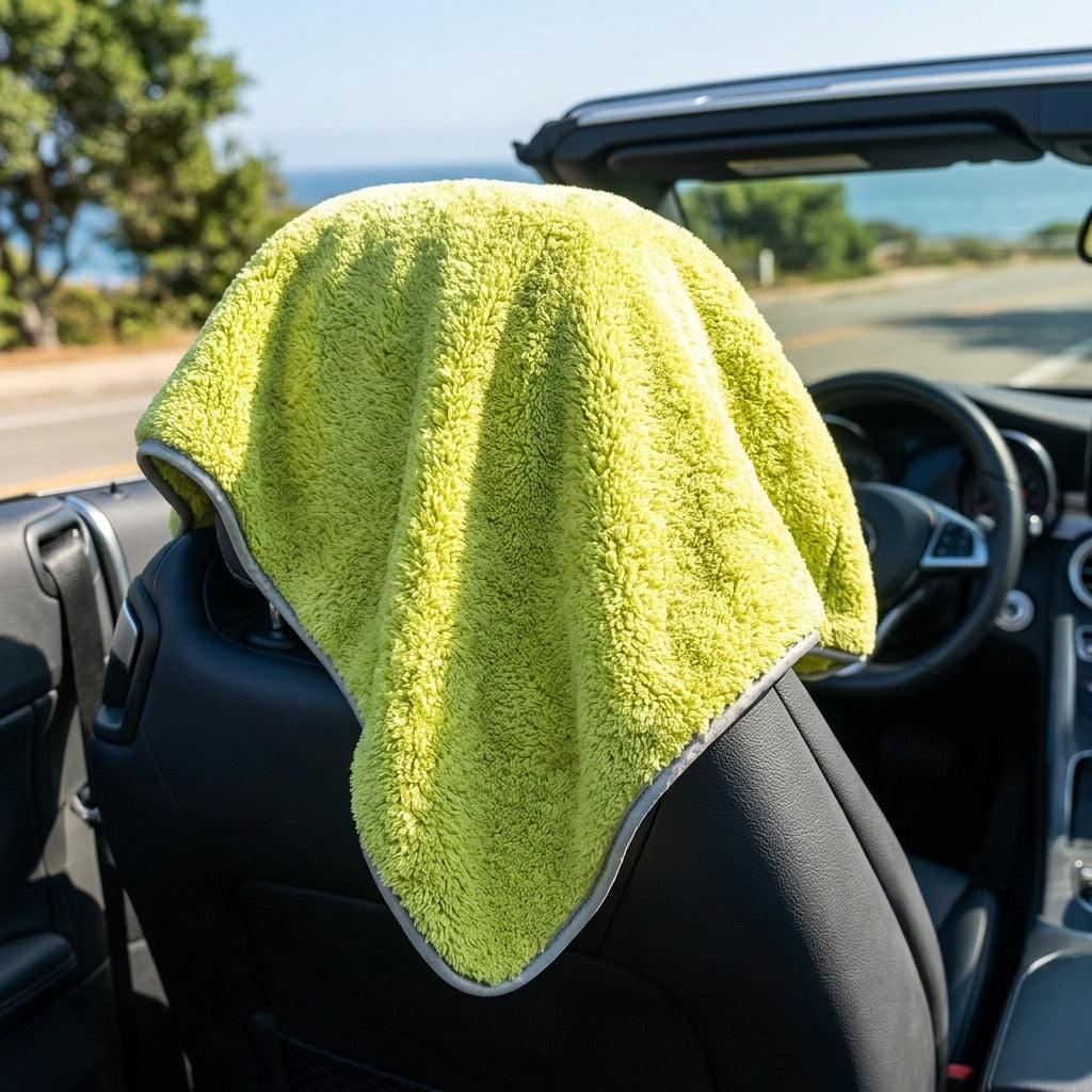 45cm x 38cm Car Drying Towel and Microfiber Cloths, Coral Fleece Car Towel, Double-Sided Microfiber Towel with High Absorbency