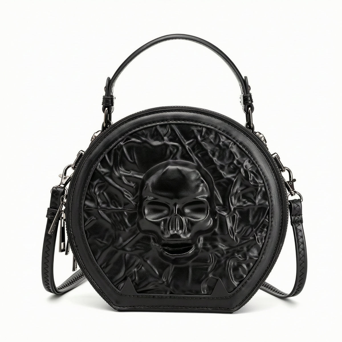 Crossbody Bag with Detachable Strap Structured Handbag Design Edgy Purse for Concerts, Night Outings