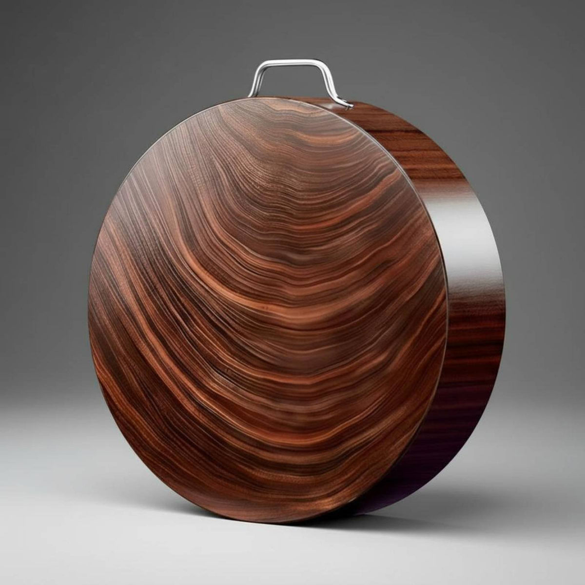 Round Ironwood Chopping Board, Microbial Resistant, Thick Durable Wood, Kitchen Cutting Board, Easy to Clean