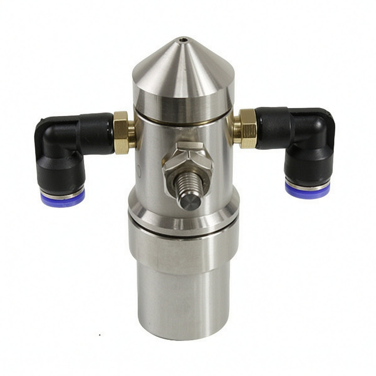 Humidification Nozzle with Elbow Fittings Stainless Steel Misting Nozzle with Brass Body Industrial for Factory, Workshop