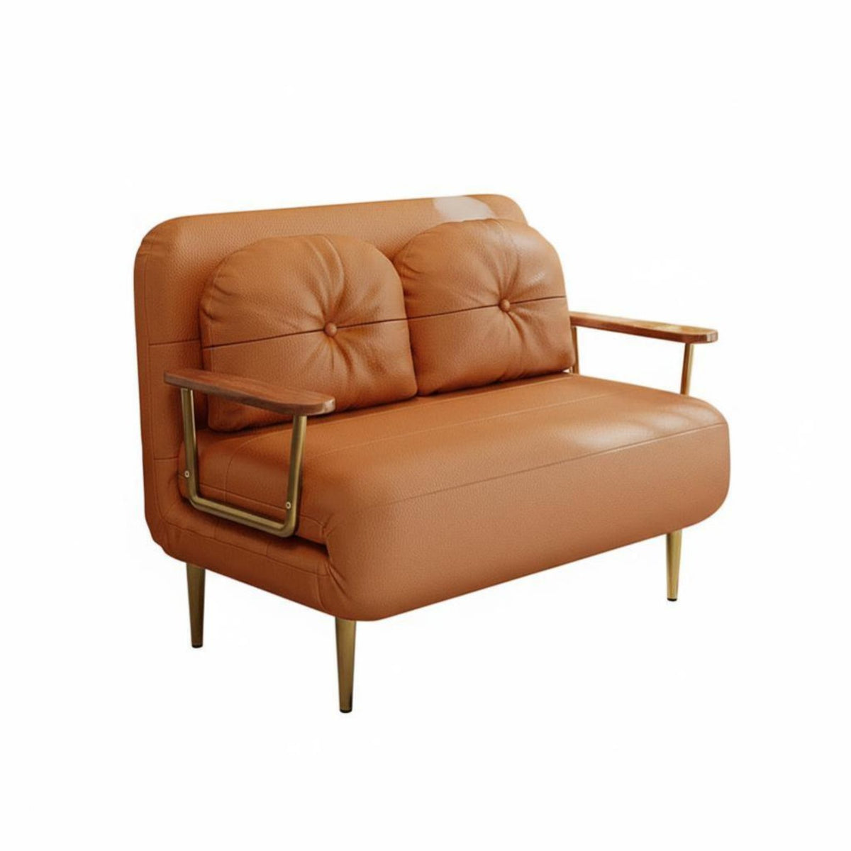 Foldable Two-Seater Sleeper Space-Saving Sofa Bed Long-Lasting Frame Easy Setup for Homeowners