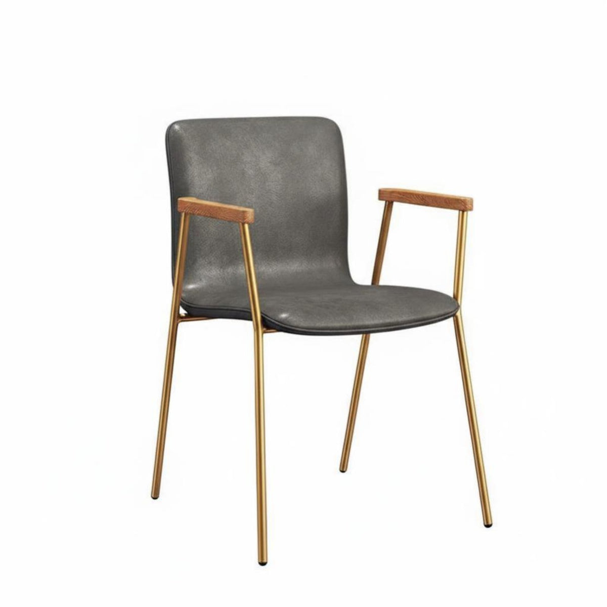 Utilitarian Design Armchair With Backrest Upholstered Armchair Minimalist Look Easy Assembly for Adults, Kitchen, Office