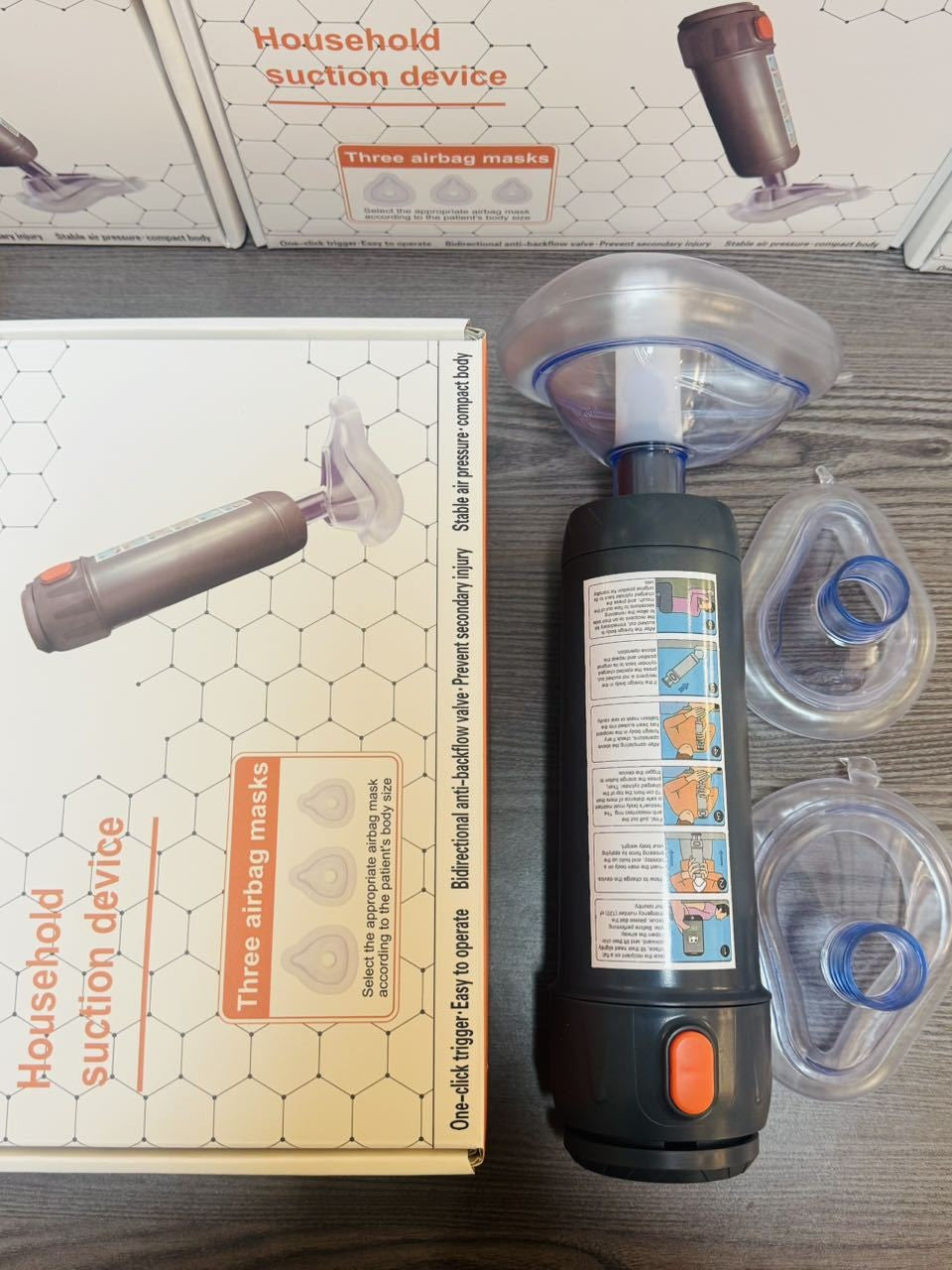 Anti-Choking Emergency Device with Negative Pressure Mask