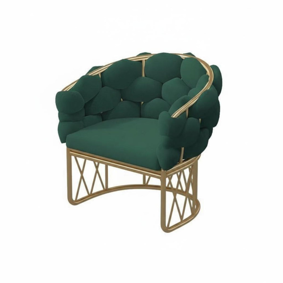 Upholstered Two-Seater Light Luxury Aesthetic Puff-Tufted Armchair Nordic Aesthetic Soft Upholstery for Business Owners