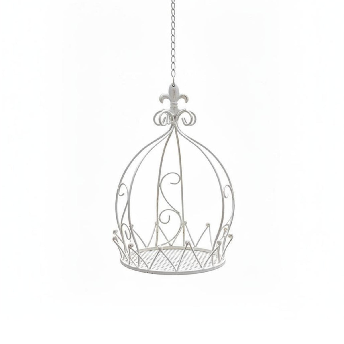 Crown Hanging Planter Easy to Display Iron Hanging Basket Vintage for Balcony