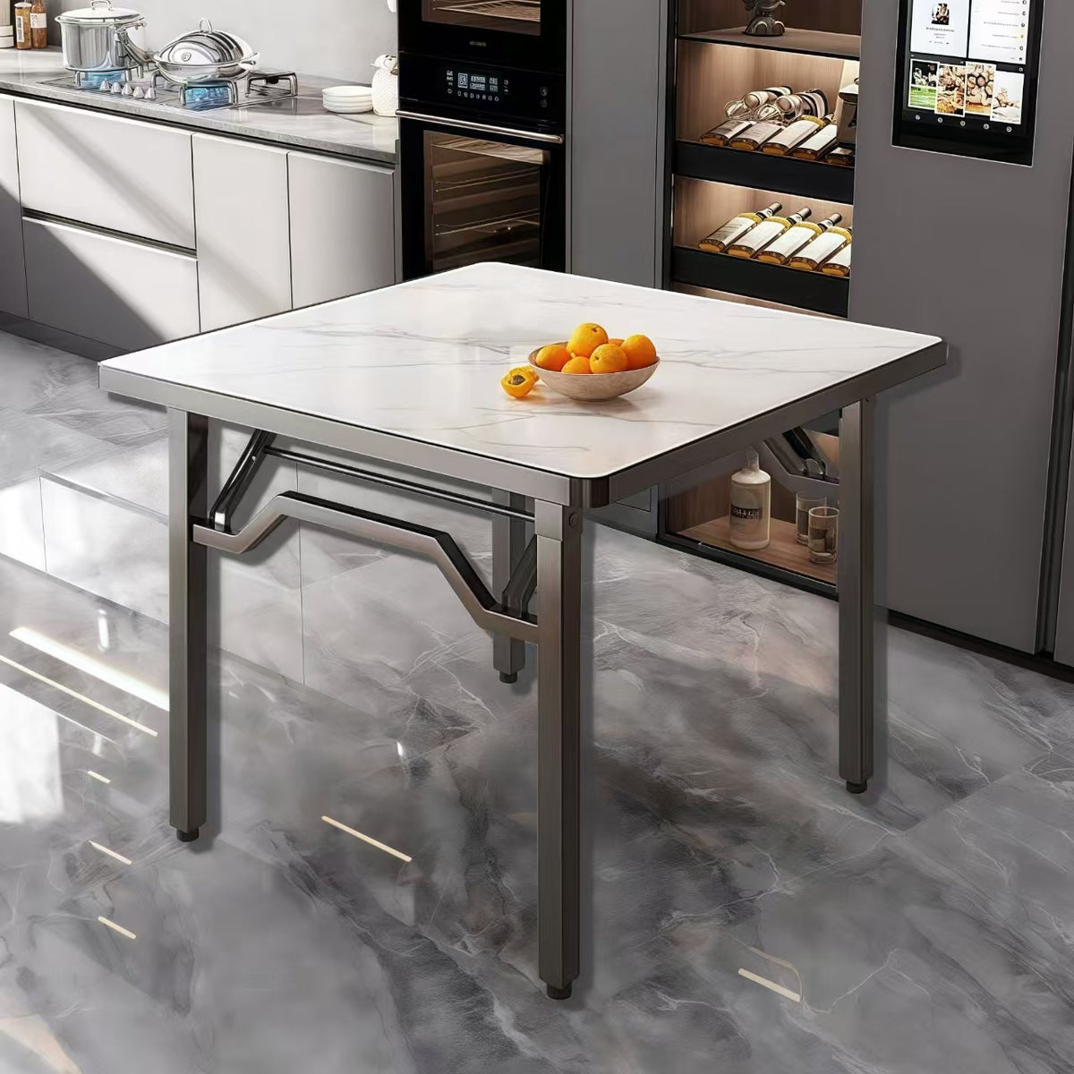Simple Square Folding Dining Table for Small Spaces