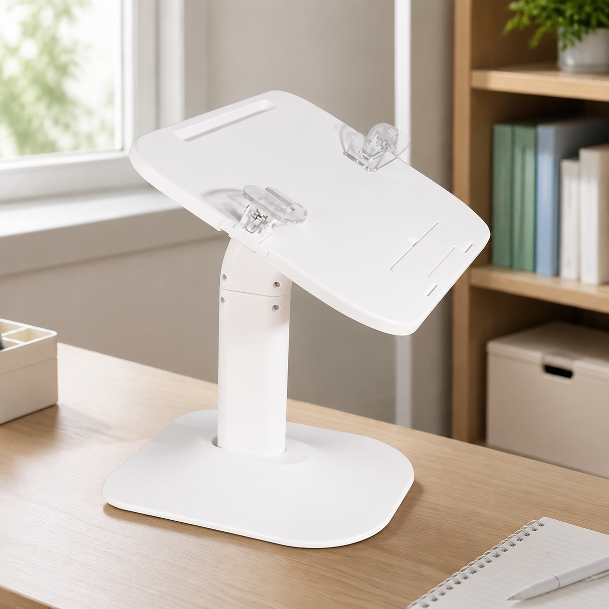 Book Stand, For Telework, Textbooks, Magazines, 320×232mm, For Kids, Adjustable Height/Angle/Width, Desktop Reading Stand