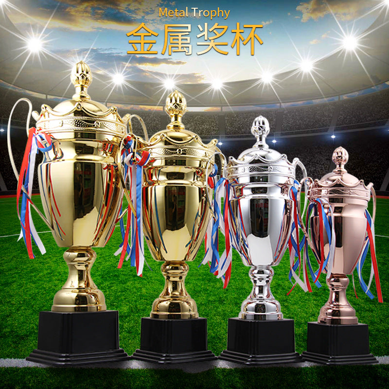 2024 New High-end Metal Trophy Wholesale Award Business Annual Meeting Alloy Trophy Gold-plated Champion Glory