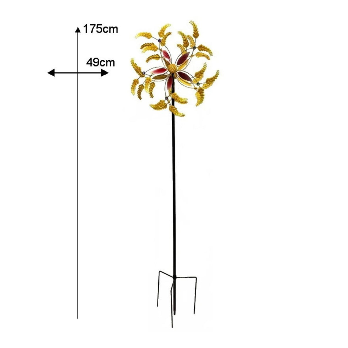 Wind Rotator Dynamic Rotation Rotating Flower Rotator Artistic Crafted Metalwork Yard Art for Outdoor