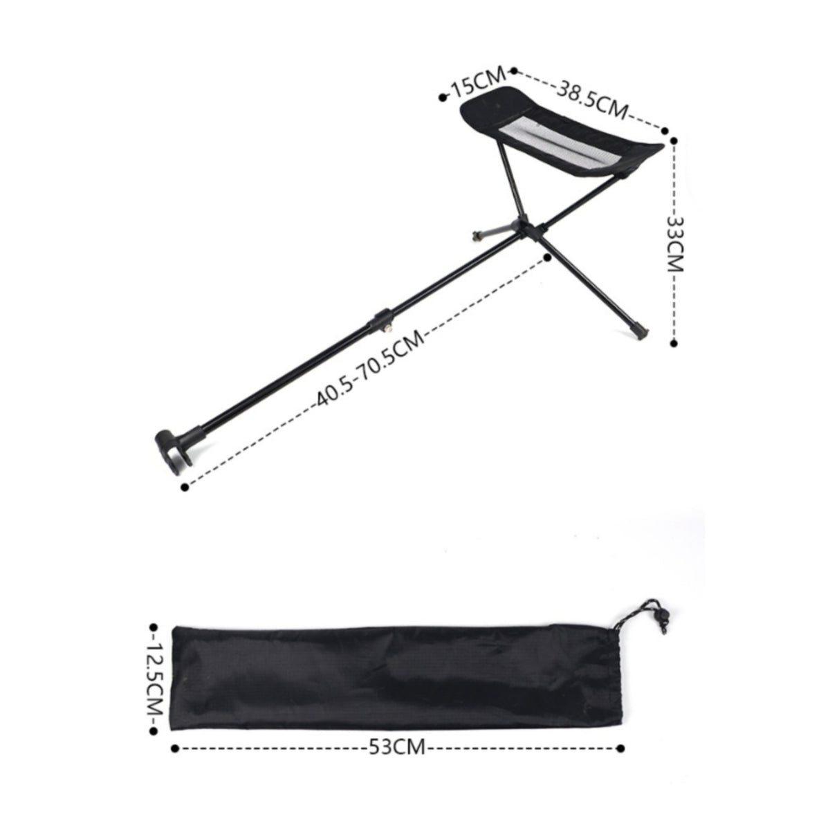 Telescoping Camping Foot Rest Long-Lasting Folding Footrest Lightweight Camping Stool Portable for Campers, Backpackers, Outdoor Enthusiasts, Campsite