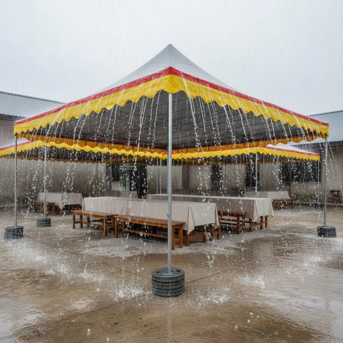 Sloped Roof Parking Tent Foldable Event Canopy Windproof Portable Shelter Waterproof Heavy Duty for Market Vendors Car Owners Outdoor Events Patio Park Suitable for Gift Giving Home Decoration