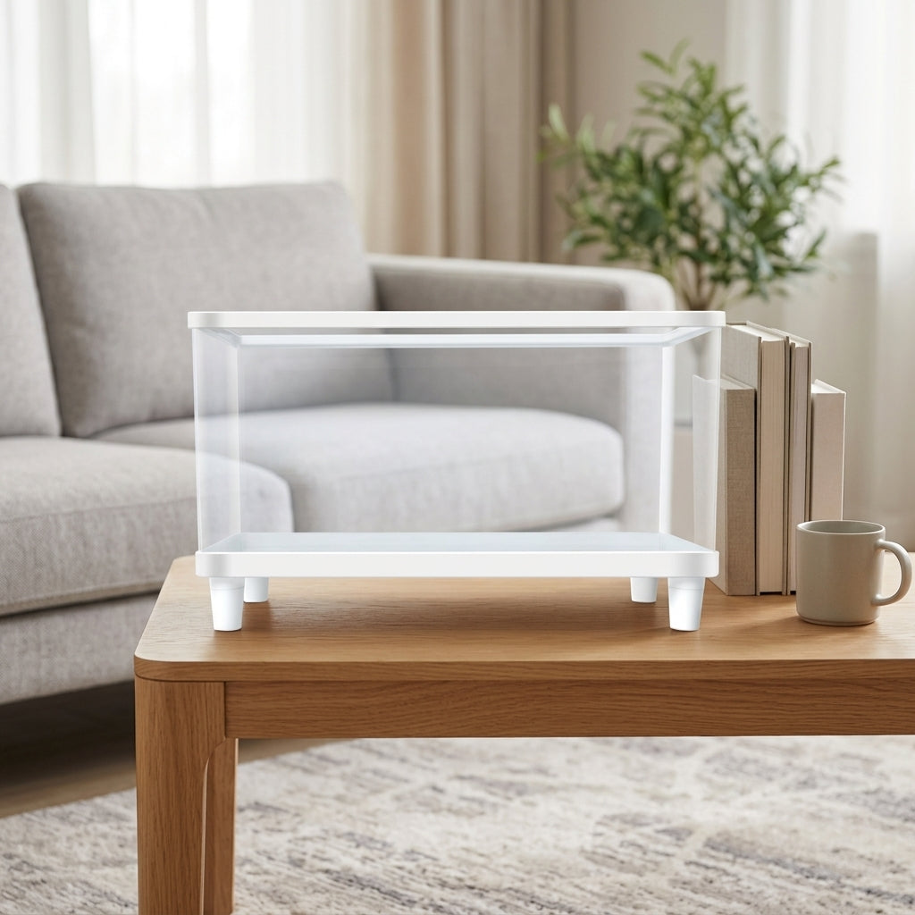 Transparent Hamster Cage Breeding Box Villa, Single Layer Clear Luxury Syrian Hamster Cage with Exercise Wheel and Water Bottle Accessory Set