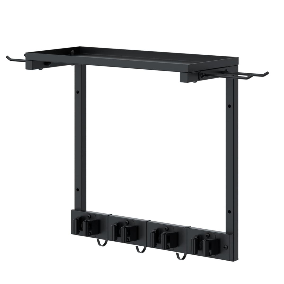 Wall-Attached Cleaning Rack Hanging Clips Cleaning Tool Rack Multi Functional Utility Shelf