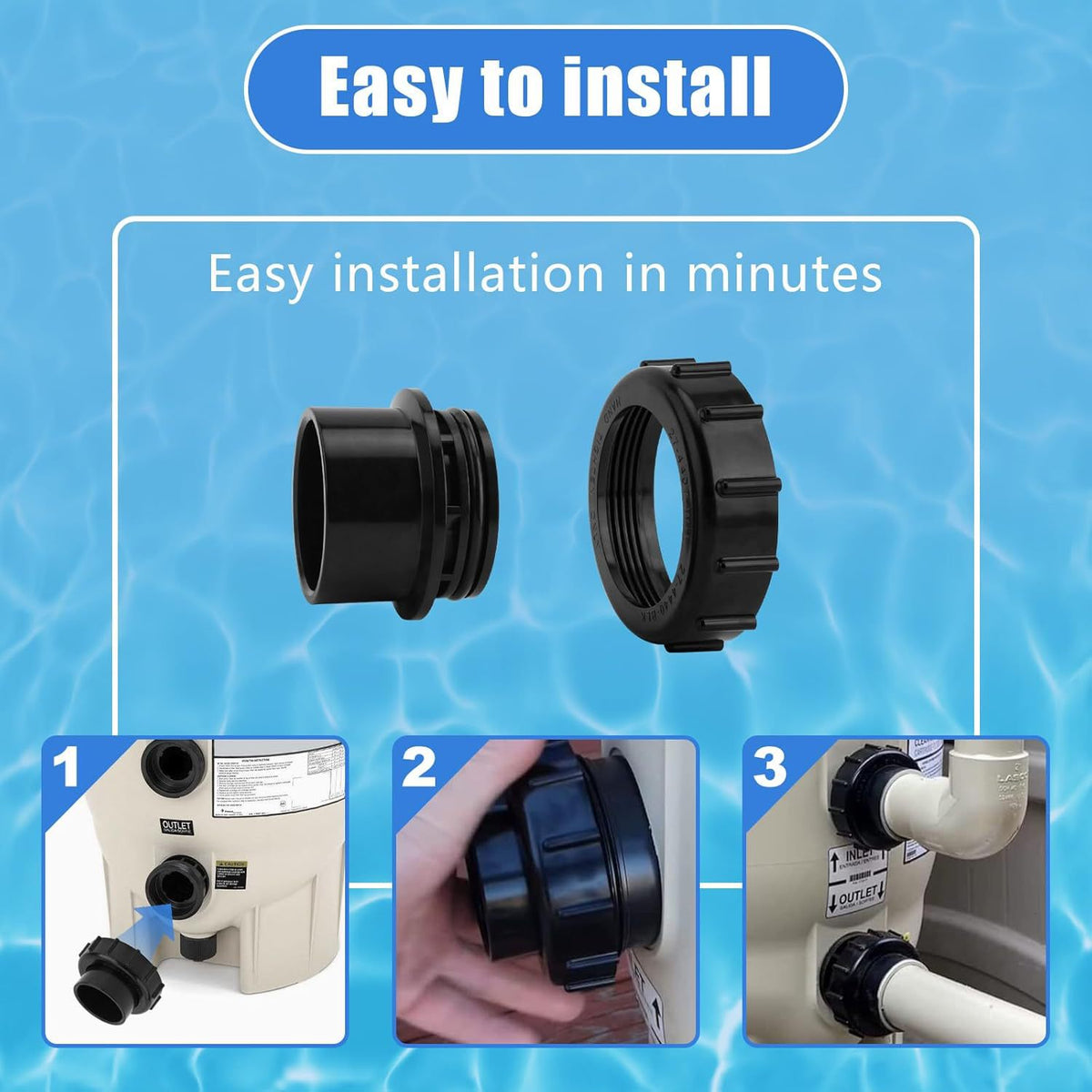 270100 Pool Filter Valve Adapter Replacement Kit for Pentair Pool Pumps