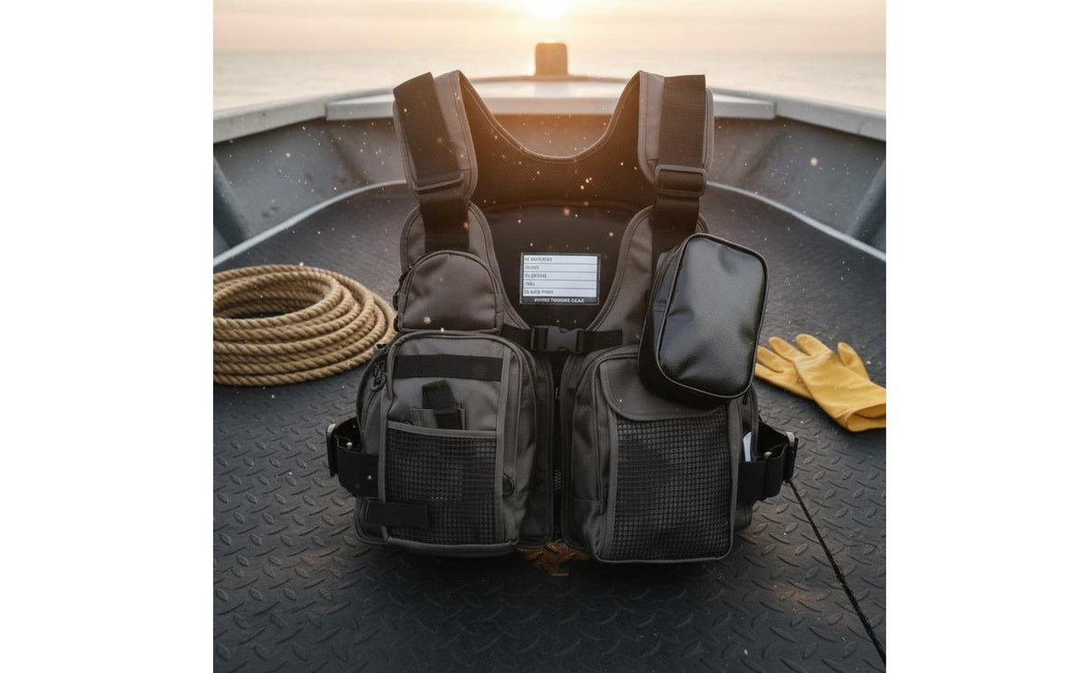 Detachable Foam Fishing Life Vest Long-Lasting Material Fishing Vest with Pockets Comfortable Fit Water Sports Gear Buoyant for Fishermen, Anglers