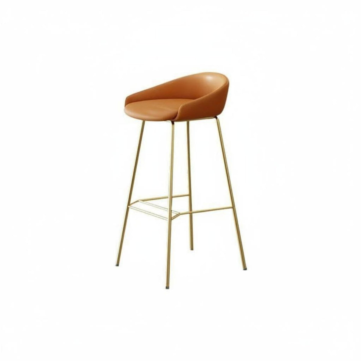 Upholstered High Stool Minimalist Design Bar Chair With Backrest for Dining Room