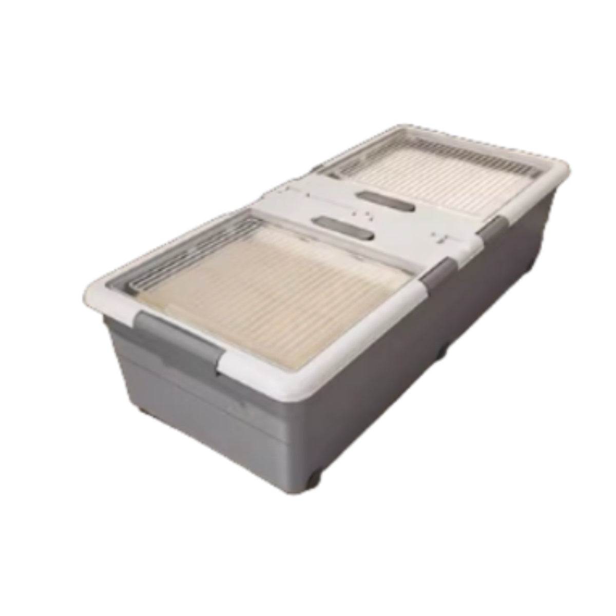 Wheeled Under-Bed Bin with Wheels Wheeled Latching Box Large Capacity for Closet