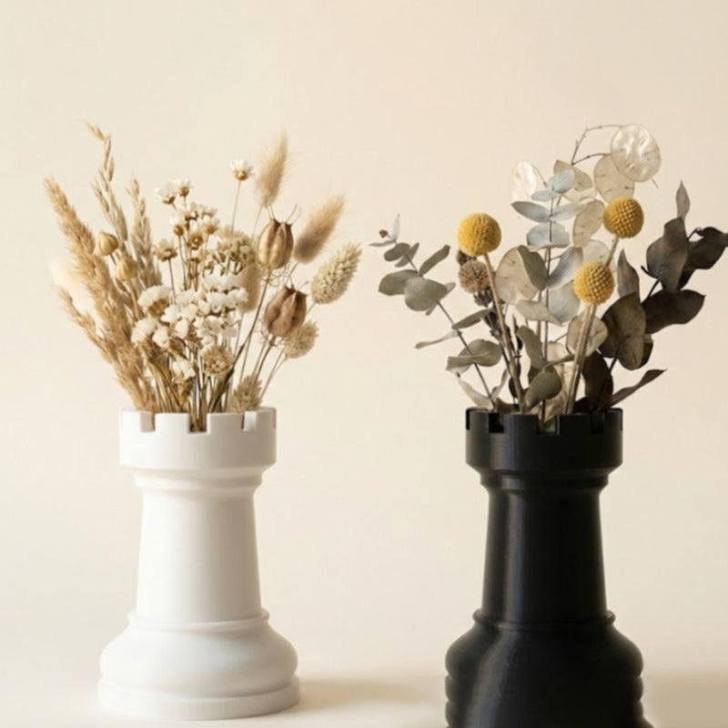 Creative Chess Piece Pen Holder and Cosmetic Organizer Vase