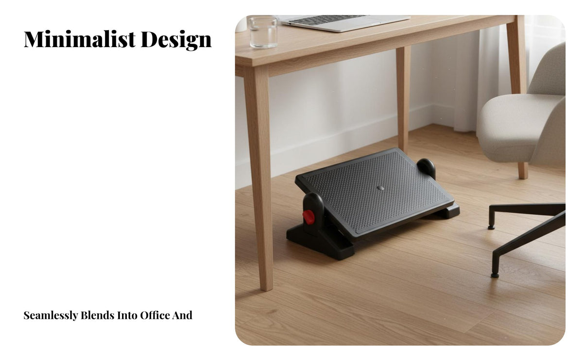 Non-Slip Surface Under Desk Footrest Adjustable Footrest Ergonomic Foot Stool for Students, Children, Telecommuting Workers, Workstation, Study Room, Gaming Setup