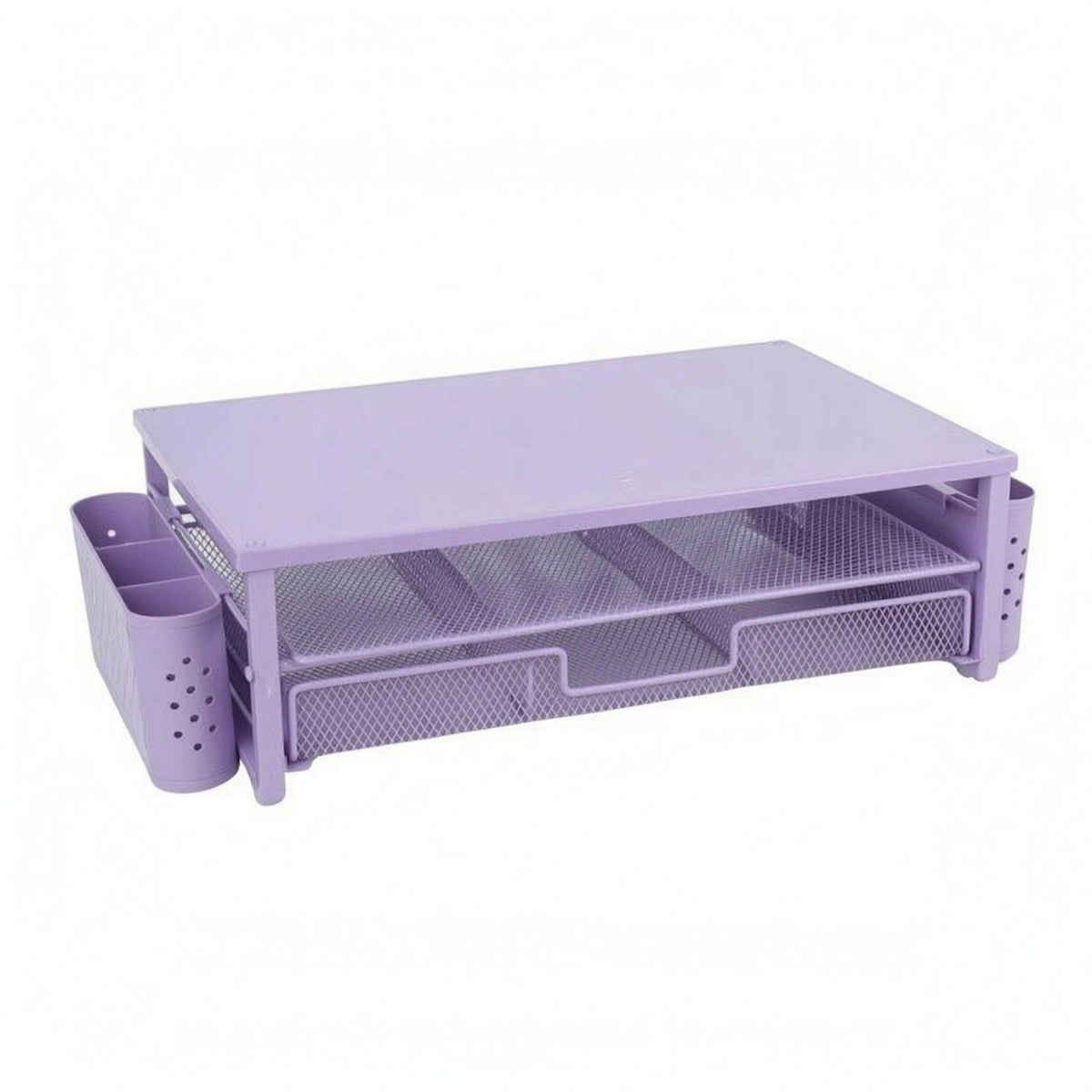 Screen Riser with Drawer Pen Cup Desk Organizer with Drawer Ergonomic Desktop Screen Riser for Workspace