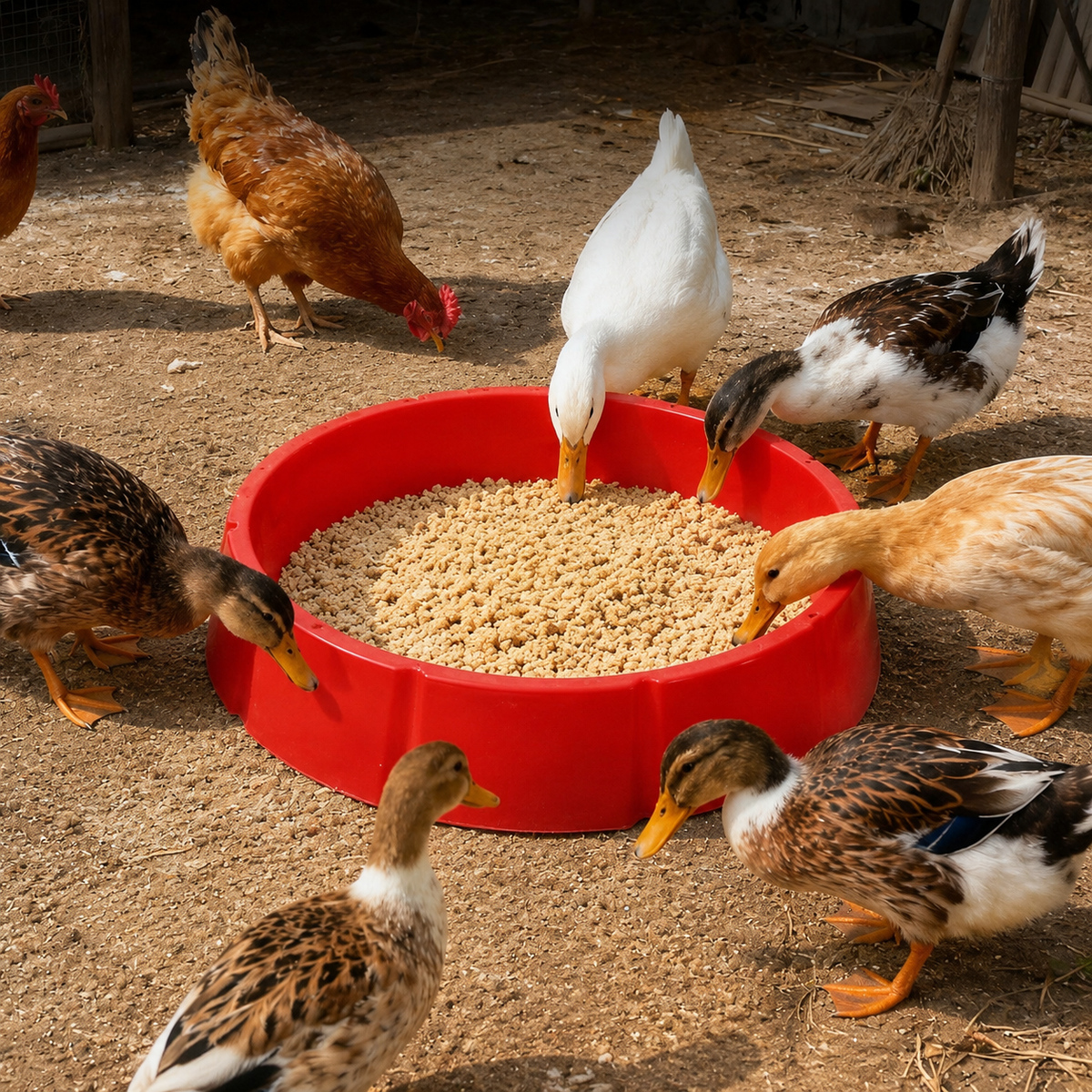Chicken Feeding Trough, Large Plastic Round Feeder, Chick Feeder, Poultry Feeding Tool