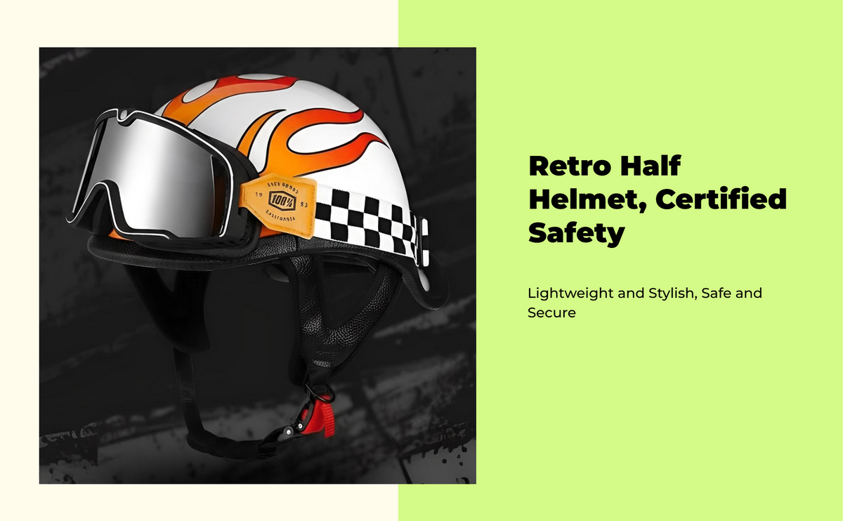 Lightweight carbon fiber half helmet