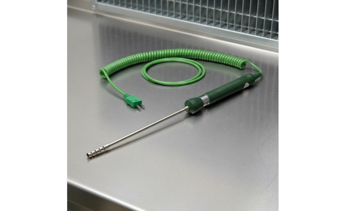 High Precision K-Type Thermocouple Thermometer Fast Reaction Handheld Temperature Gauge Coiled Cable for Technicians, Industrial, Laboratory