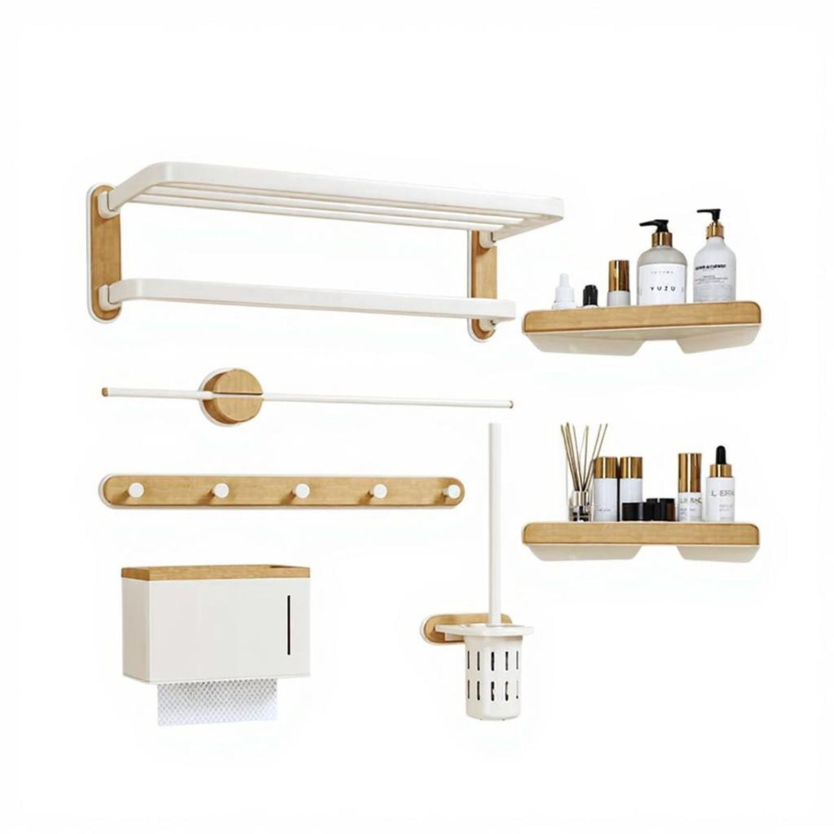 Removable adhesive towel rack