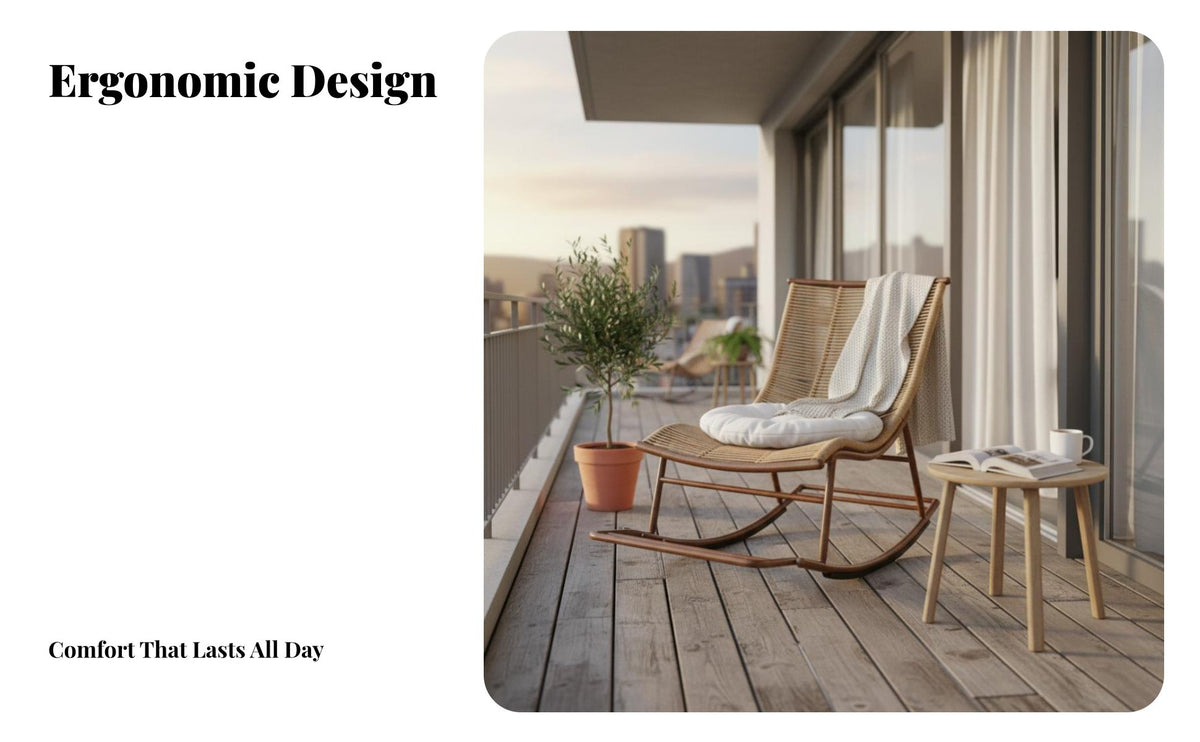 Weather-Resistant Woven Recliner swaying chair Ergonomic relaxsign Rocking Chair Sturdy Frame Outdoor Furniture Highspine Support for Adults, Seniors, Homeowners, Balcony, Garrelaxn, rearyard, Patio