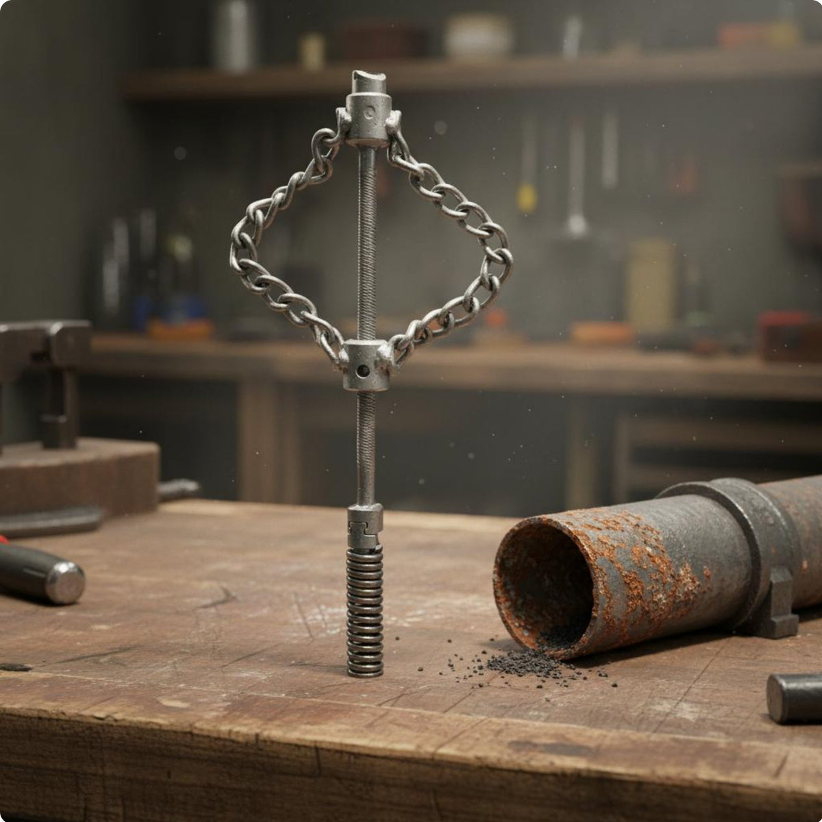 Auger Chain Head Plumbing Tool Heavy Duty for Plumbers