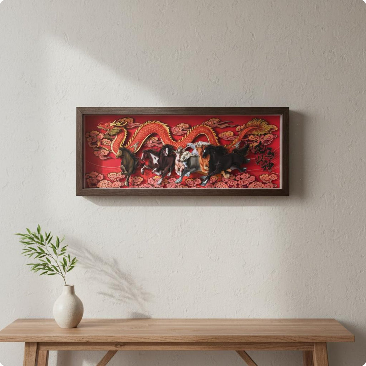 Chinese Design Relief Art Handmade 3D Desktop Decor