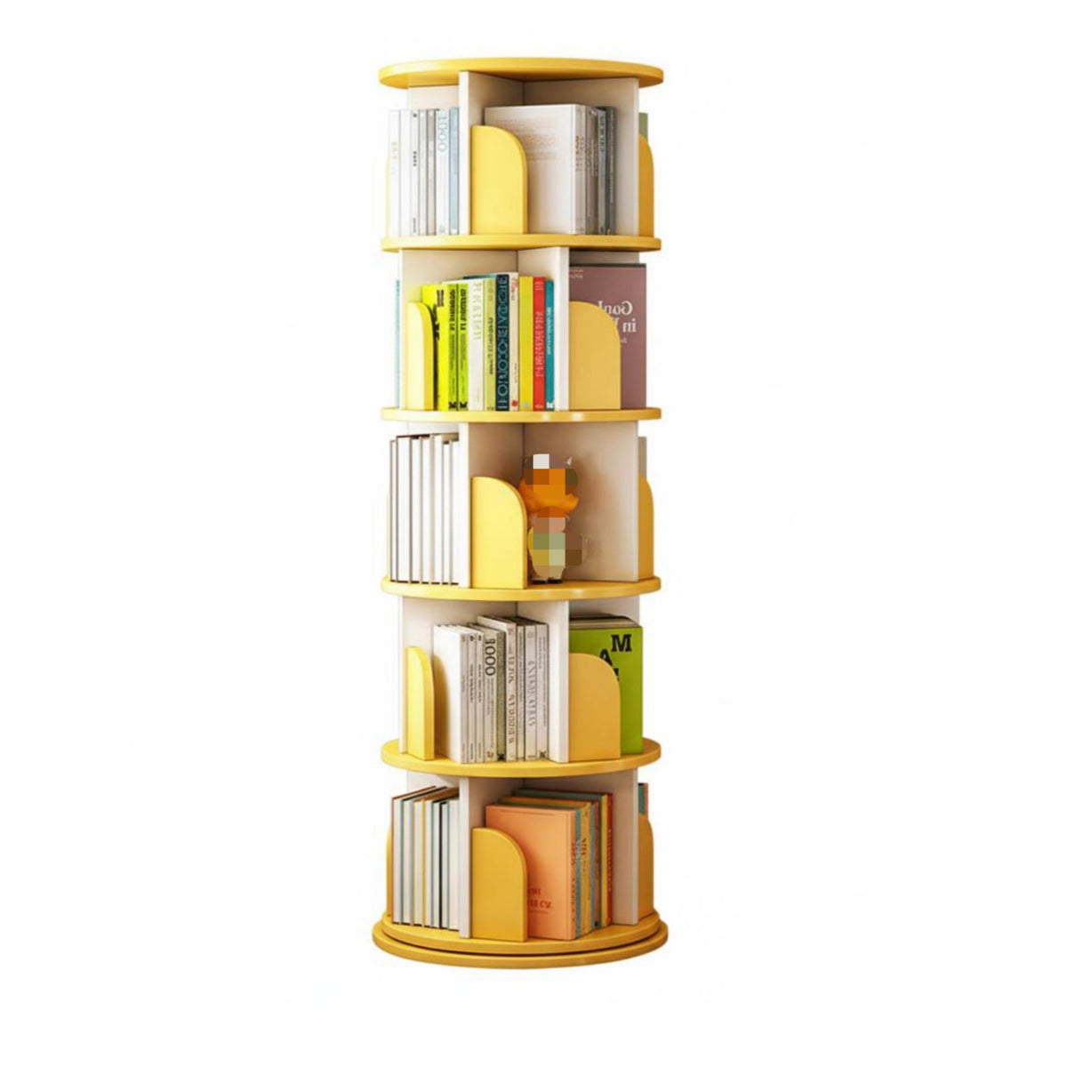 360 revolving book display unit Nordic design Revolving Book Tower Space-Saving for Adults