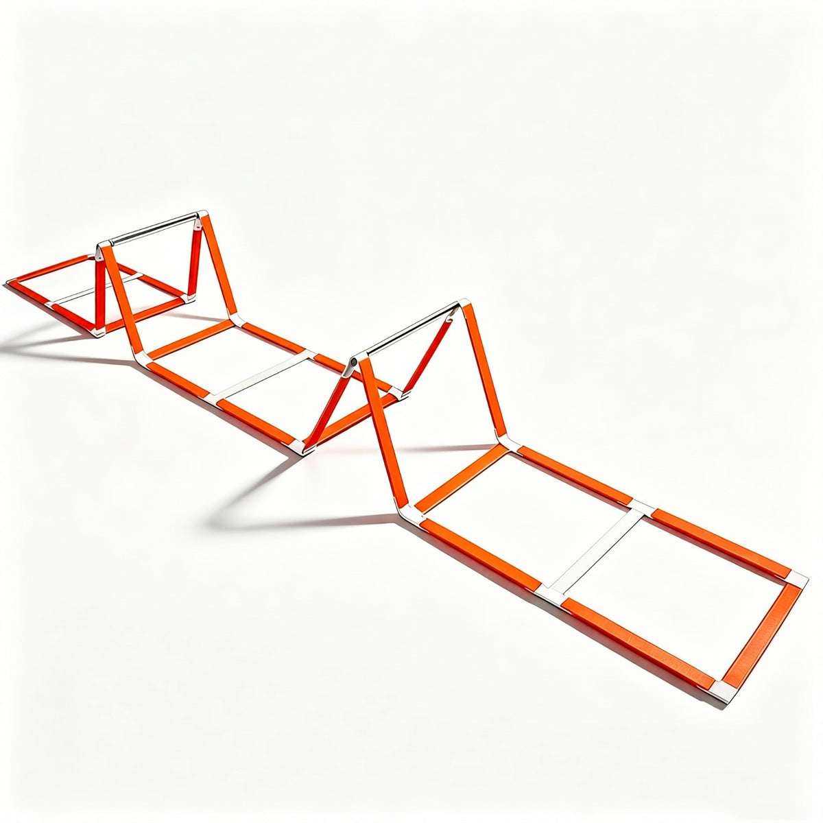 Textured Textured Surface Multifunctional Training Ladder Compact Storage Foldable Agility Ladder