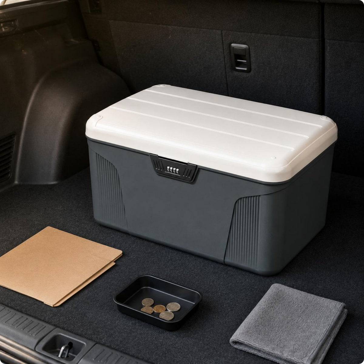 Code Securing Storage Box Plastic Code Securing Box Easy to Clean for Vehicles