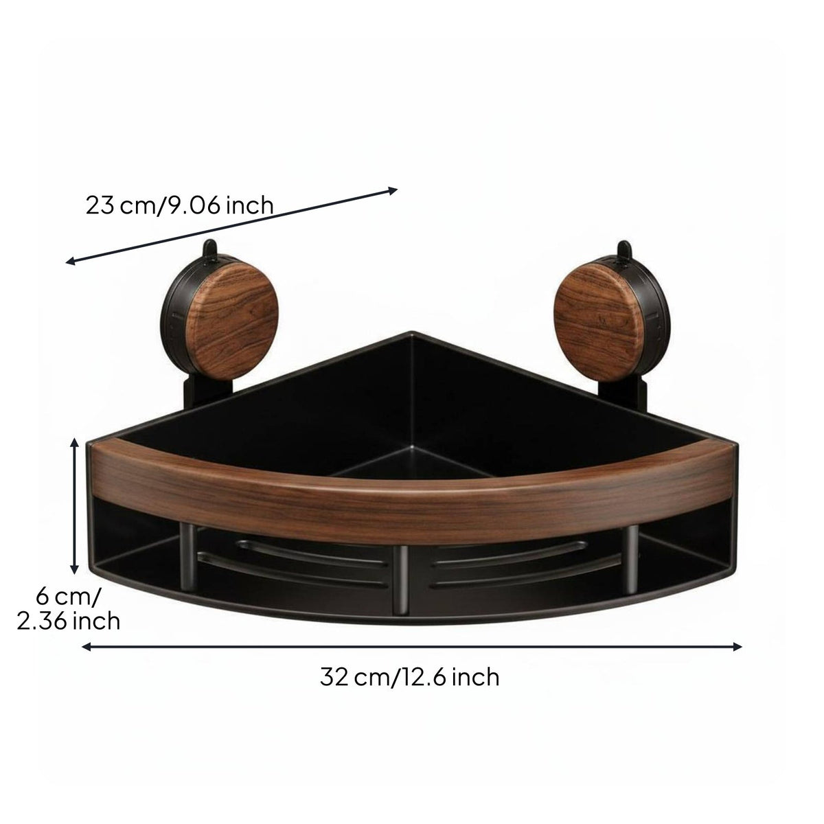 No-Tools-Needed Shower Storage Rack Heavy Duty Suction Cup Corner Shelf for Kitchen