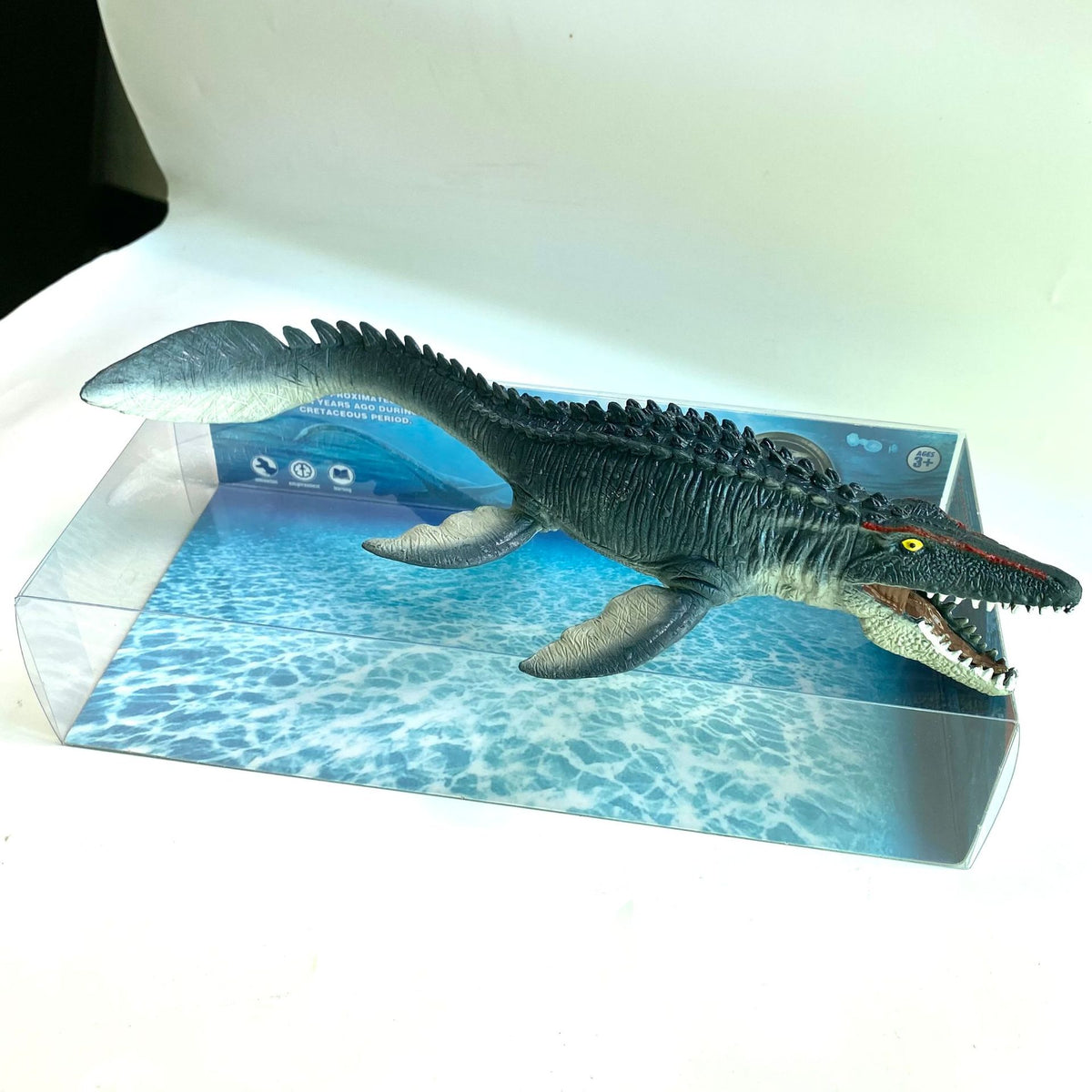 Solid Soft Rubber Dinosaur Figures Set - T-Rex, Triceratops and More