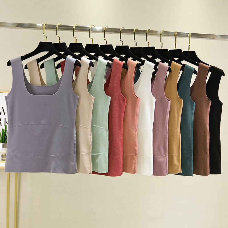 Women's Thermal Velvet U-Neck Slim Fit Vest