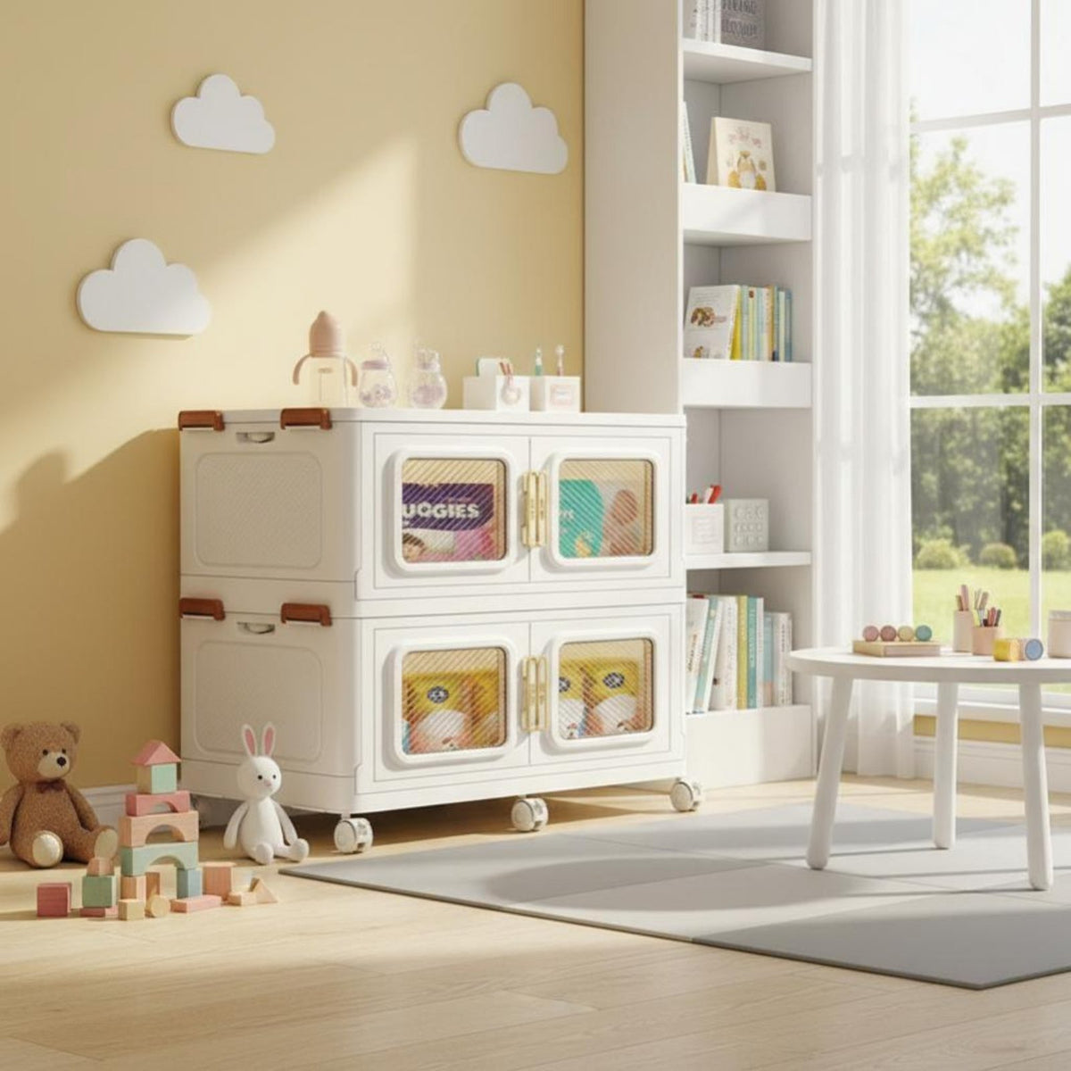 Mobile infant Drawer Organizer Space-Saving Design cloth Drawer storage versatile