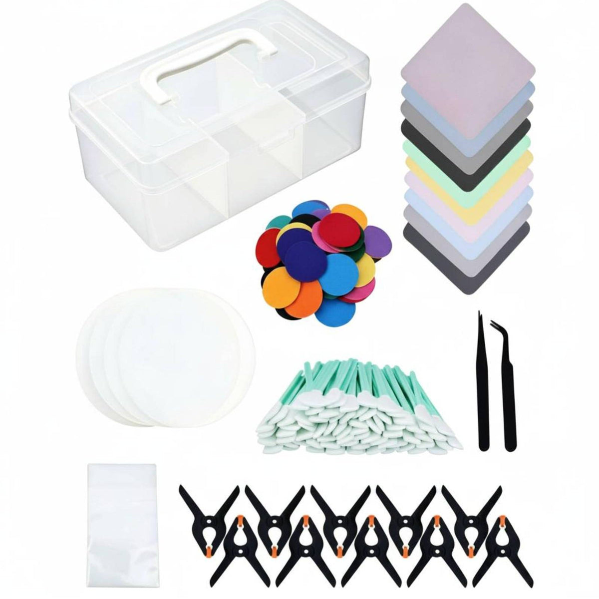 Allcomplete Kit Set Trading Card Cleaning Kit Anti-Static Cloths Sports Card Grading Kit Safeguarding Storage Case