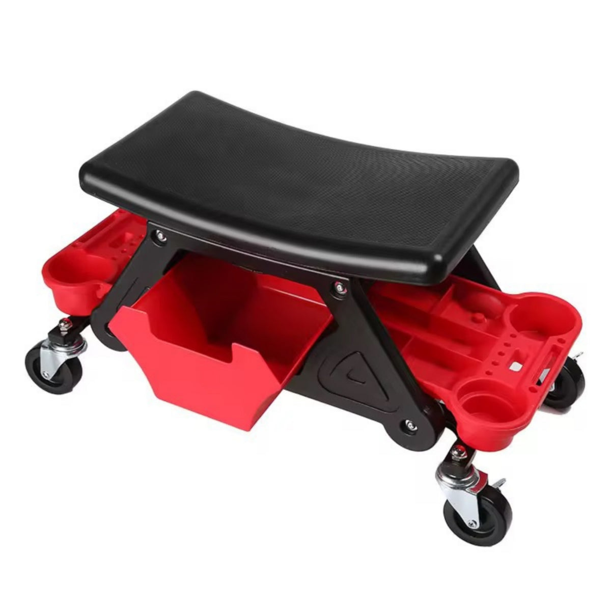 Detailing Stool Comfortable Automotive Stool with Storage Drawers Stable Creeper Seat with Trays for Mechanics