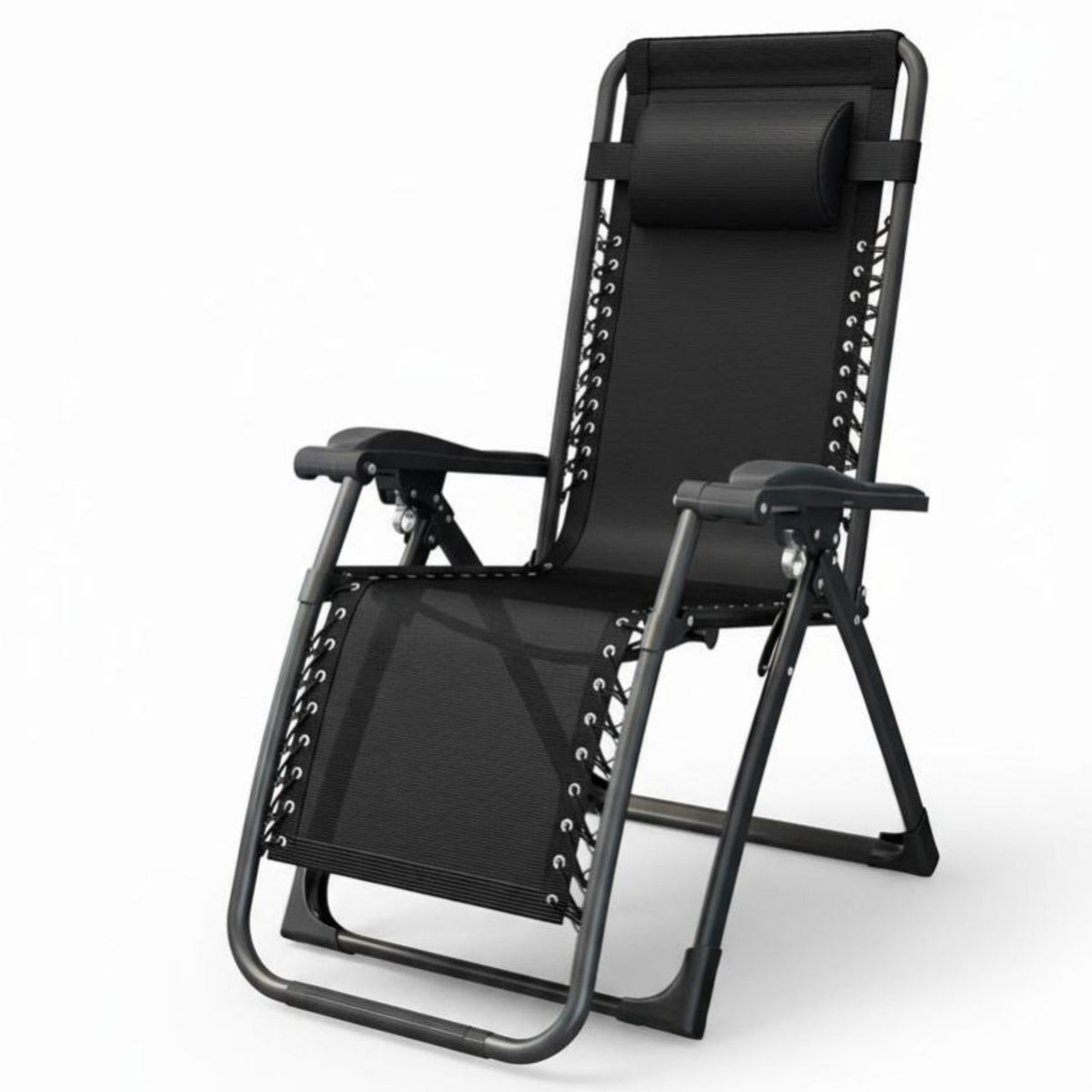 Folding Woven Lounger Portable Adjustable Sun Lounger High Weight Capacity