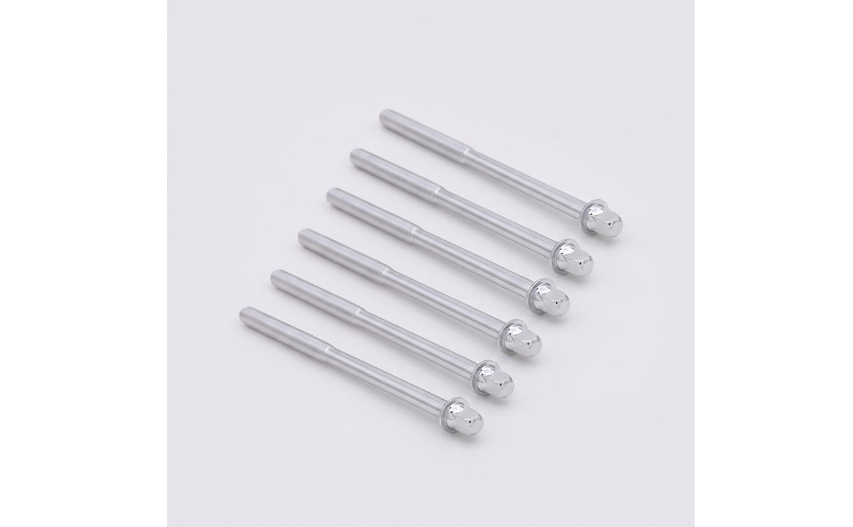 6 Pieces Drum Tension Rod Hex Head Drum Tension Rods Long Screw Rod for Drummers, Percussionists
