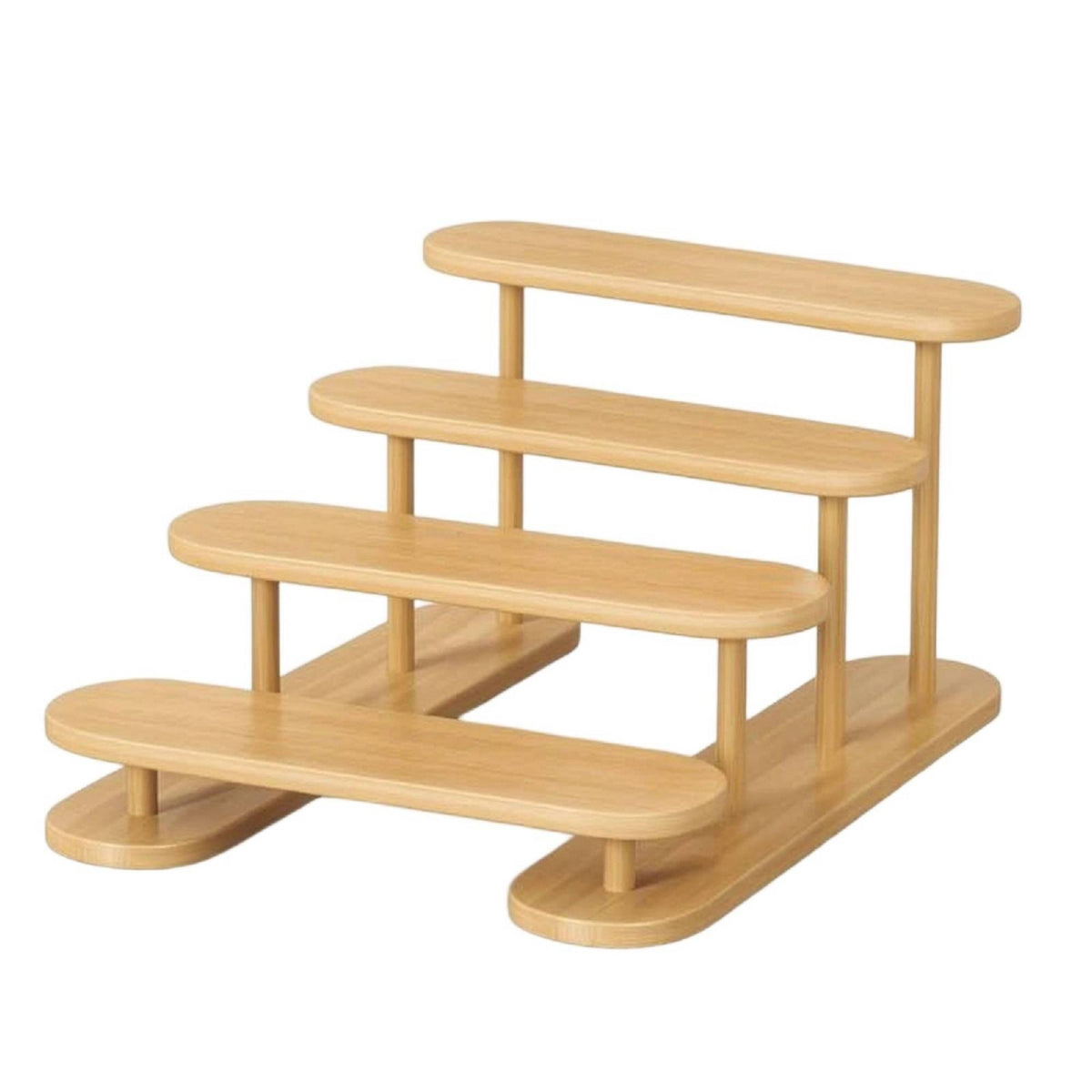 Tiered Desktop Storage Rack Wooden Makeup Organizer Shelf Versatile Countertop Organizer Sturdy for Bathroom