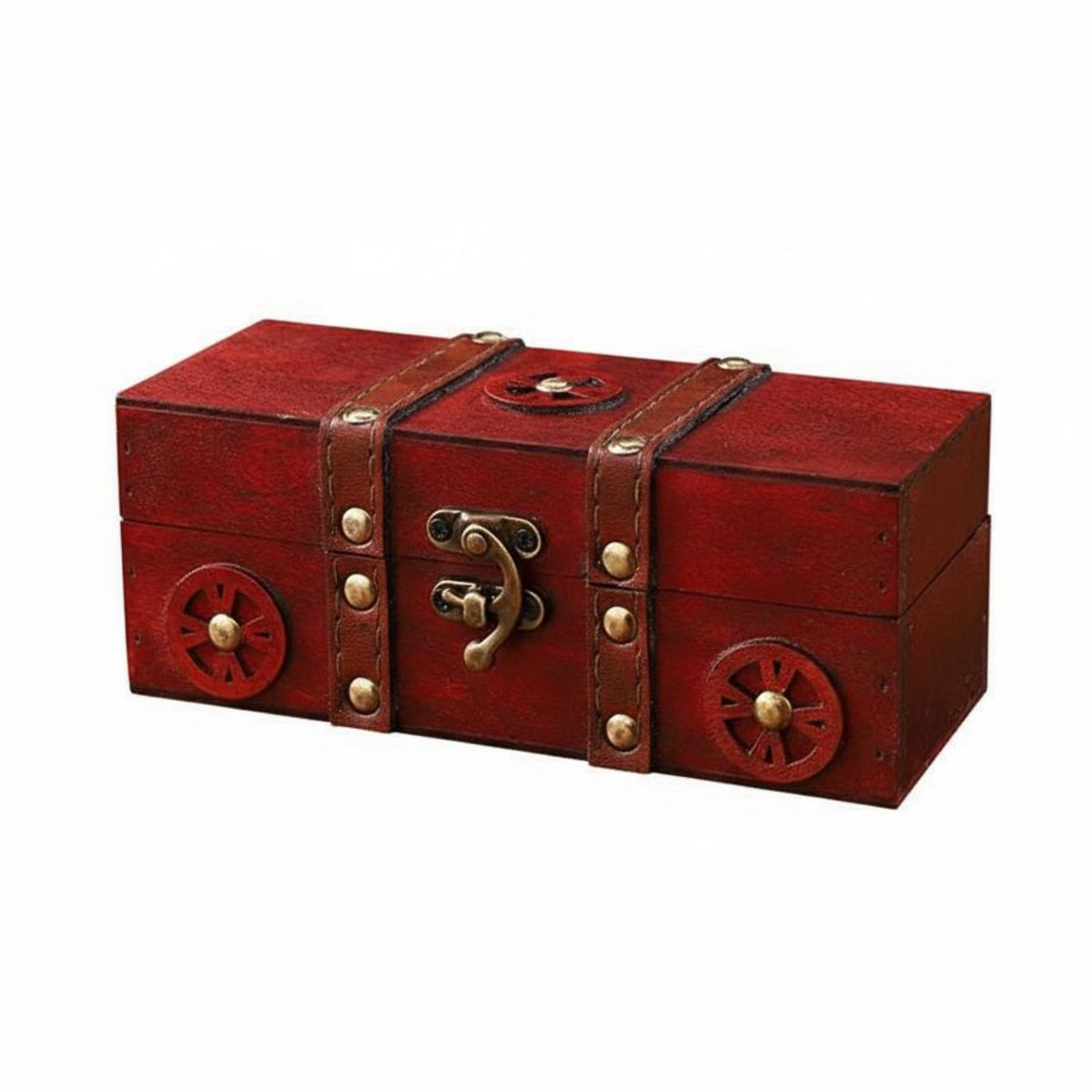 Vintage Wooden Storage Box Multipurpose Retro Trinket Box Great Gift Idea Decorative Storage Chest for Collectors, Photographers