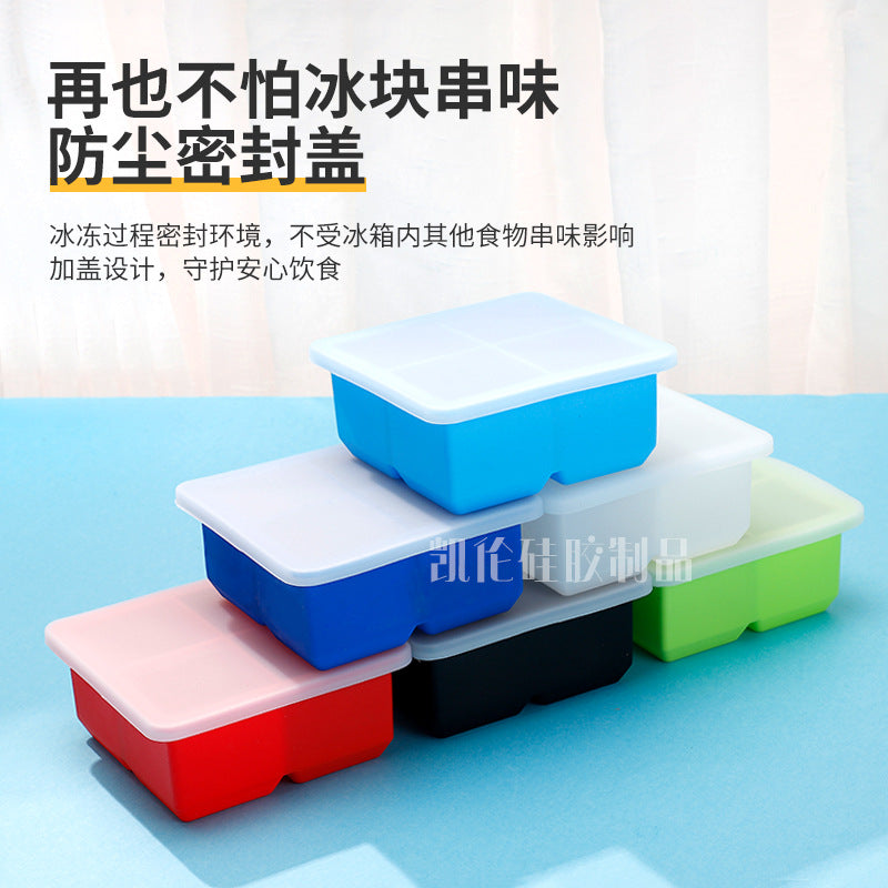 Large Square Silicone Ice Cube Tray for DIY Summer Drinks and Bar Use, Easy Release