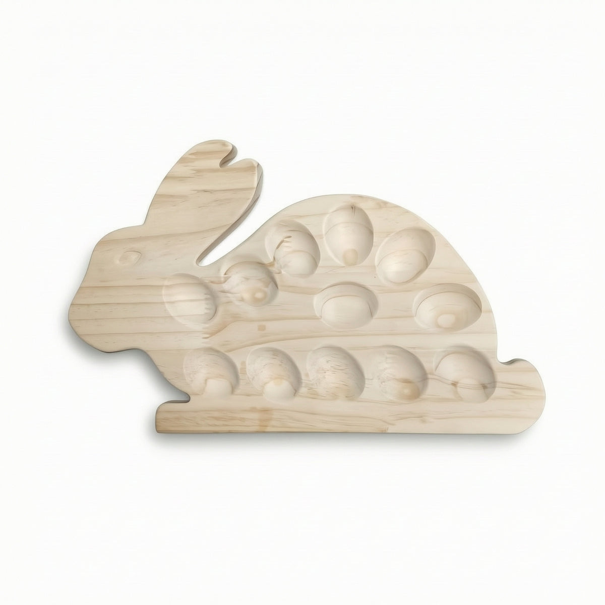 Wooden Egg Holder Farmhouse Wooden Egg Tray Solid for Kitchen