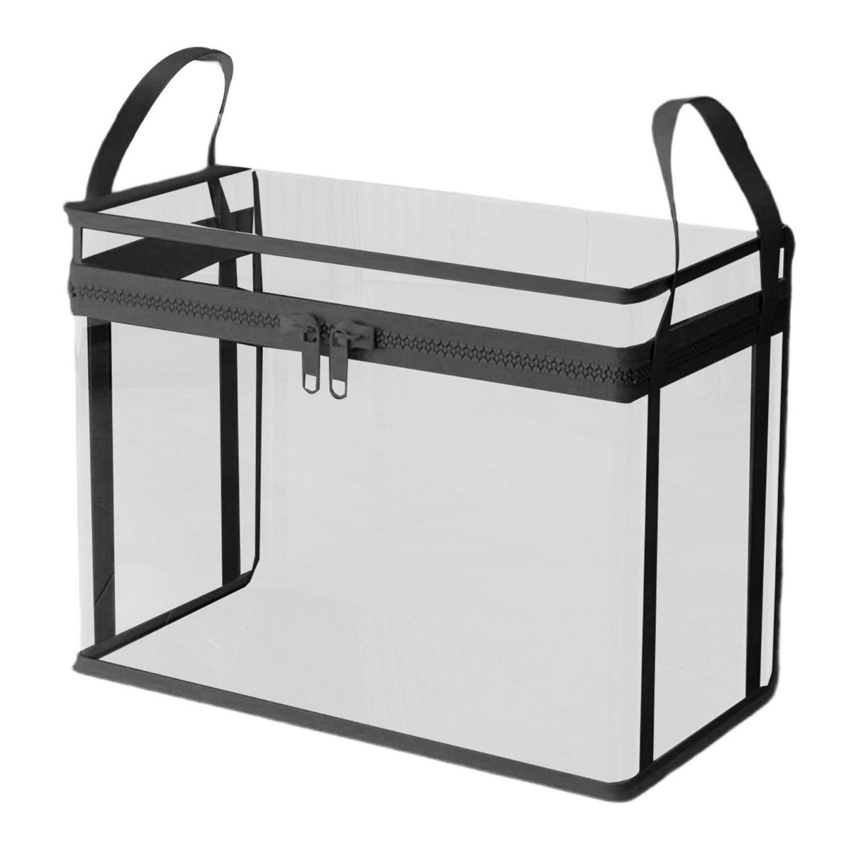 Transparent Soft Toy Storage Container Carry Handles Stuffed Creature Storage Box Dustproof Clear Toy Bin Rectangular
