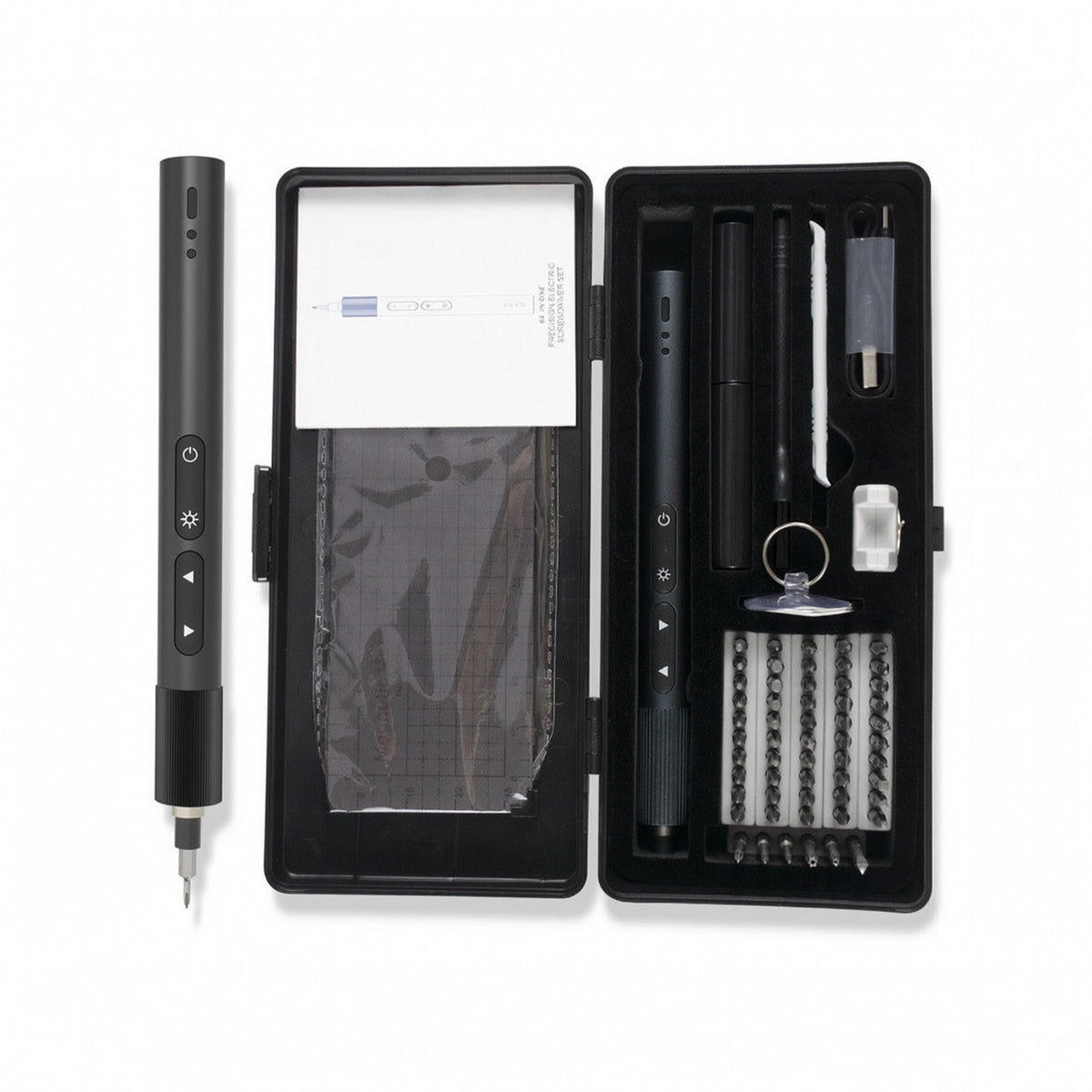 Mini Electric Screwdriver Set Type-C Tool Two-Modemode Operation for DIYers